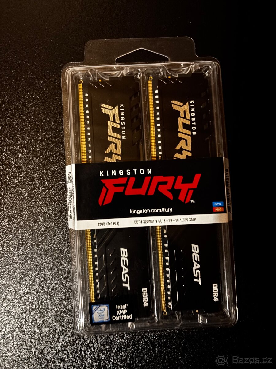 Kingston FURY 32GB KIT DDR4 3200MHz CL16 Beast Black 1Gx8
