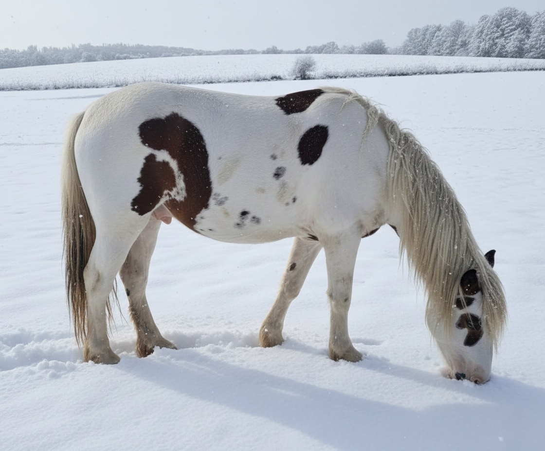 Krásný strakatý koník vhodný i k dětem