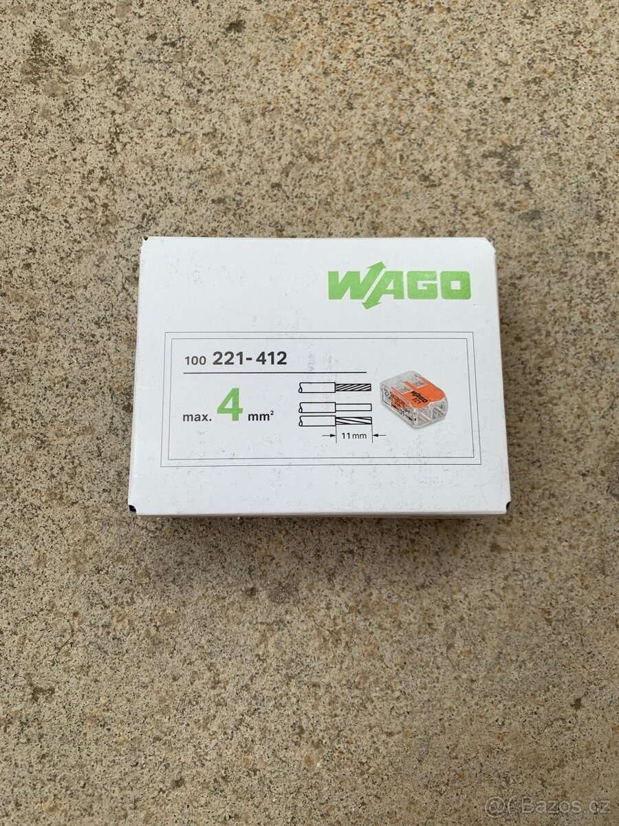 Svorka WAGO 221-412 2x4 s páčkou - 100 ks
