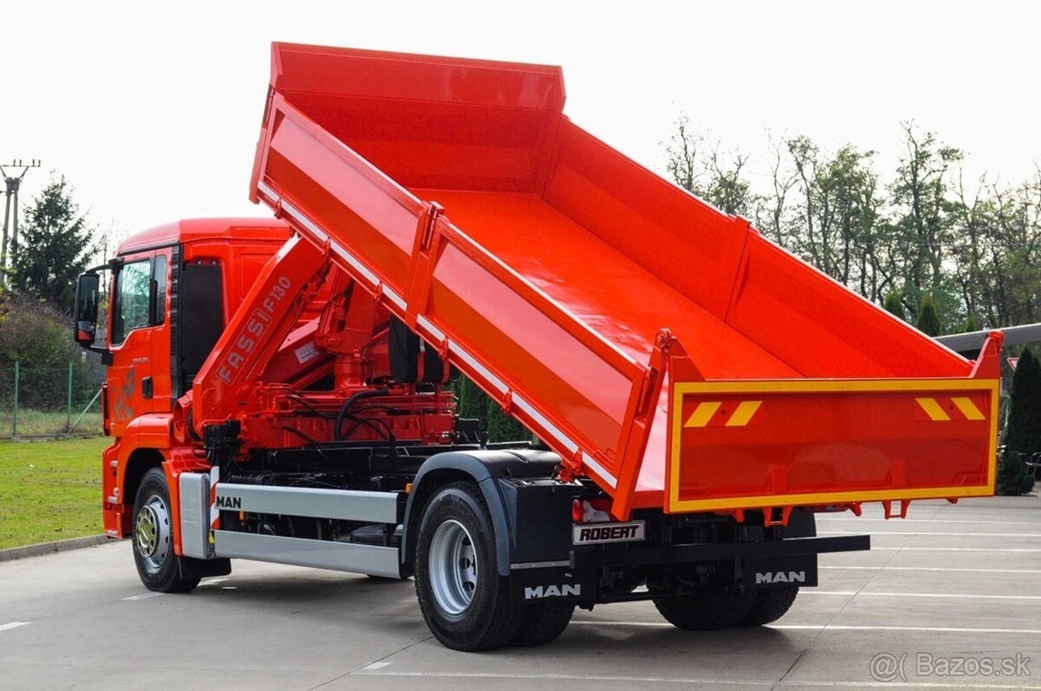 MAN TGS 18.320 TŘÍSTRANNÝ SKLÁPĚČ + HYDRAULICKÁ RUKA / EU4