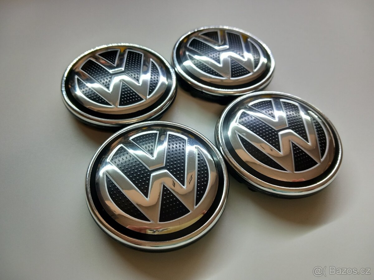 Středové krytky Vw, 56x52mm, strukturované logo