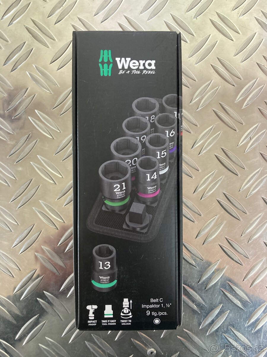 WERA Belt C Impaktor 1 sada ořechů 1/2" 9 k, 05004580001