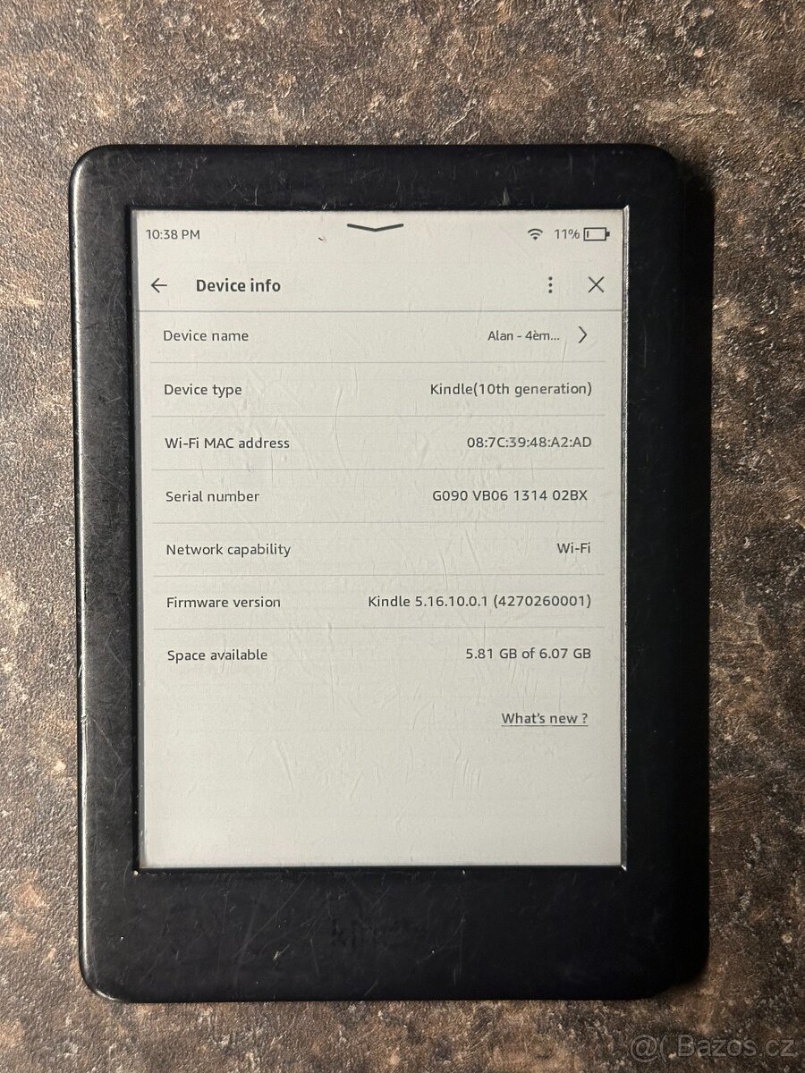 Čtečka knih Amazon Kindle 10. gen 8GB černá 2