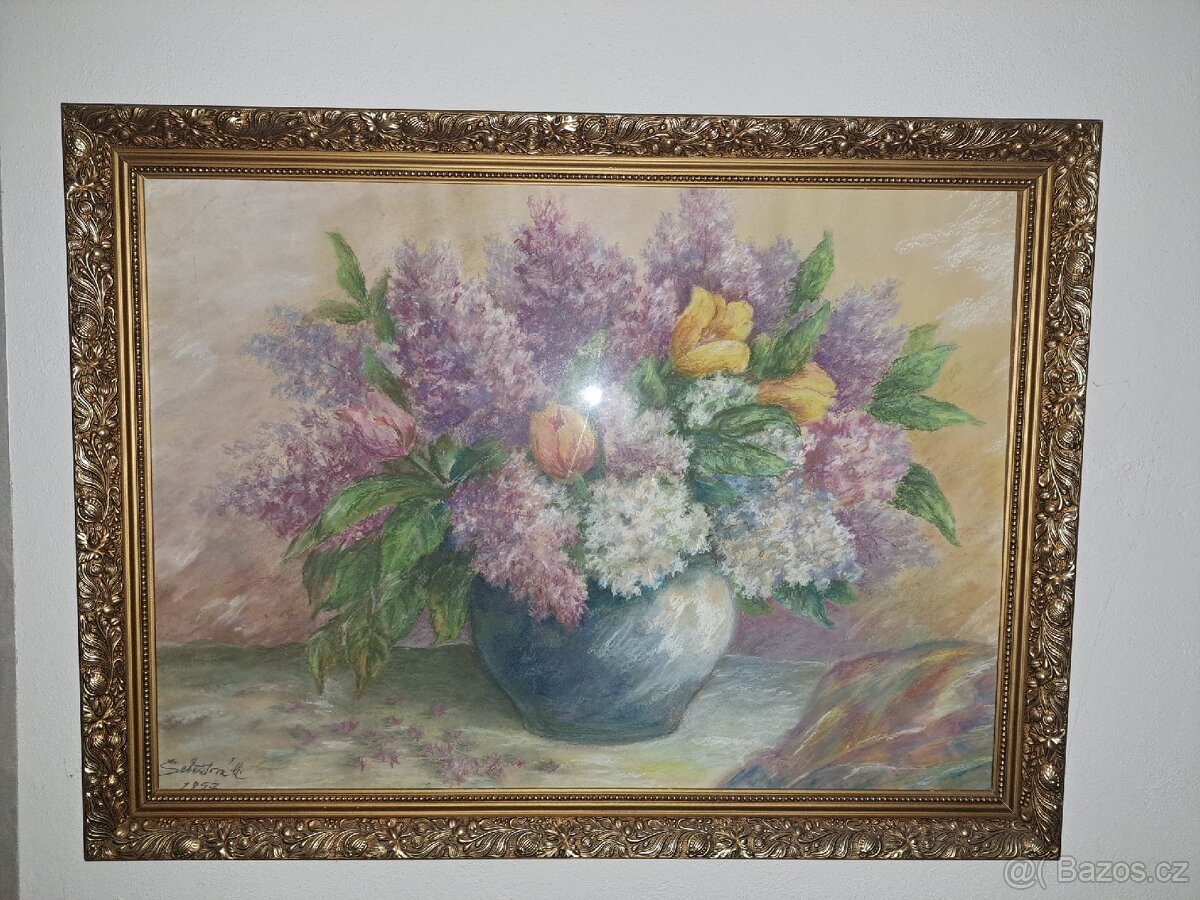 Šebestová - šeříky, pastel