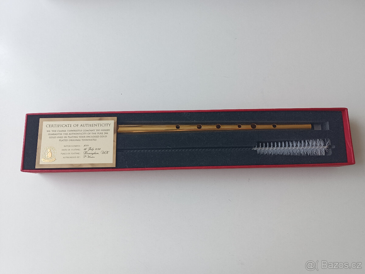 Prodám novou Irskou flétnu Clarke Gold Plated’ Original D