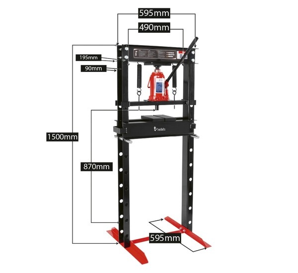 Hydraulický dílenský lis 20T s panenkou