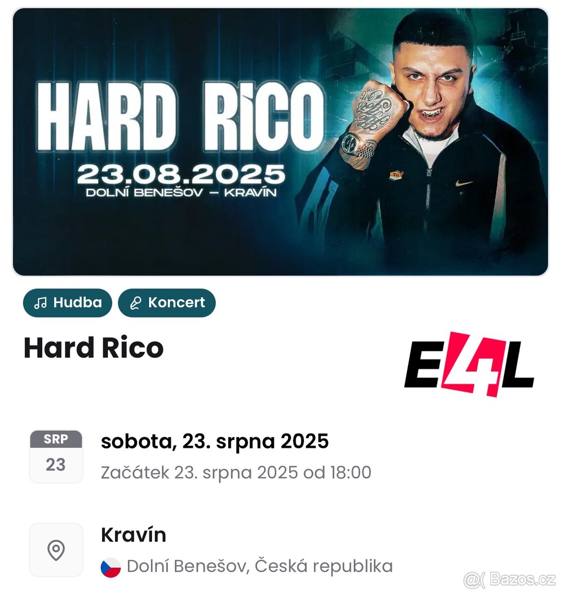 Hard Rico, Kravín 23.8.2025