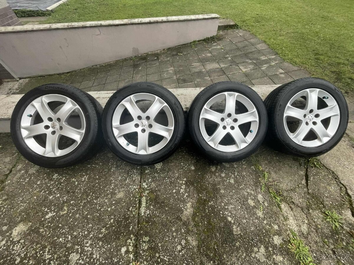 Alu disky 5x108 s letními pneumatikami 215/55 R17