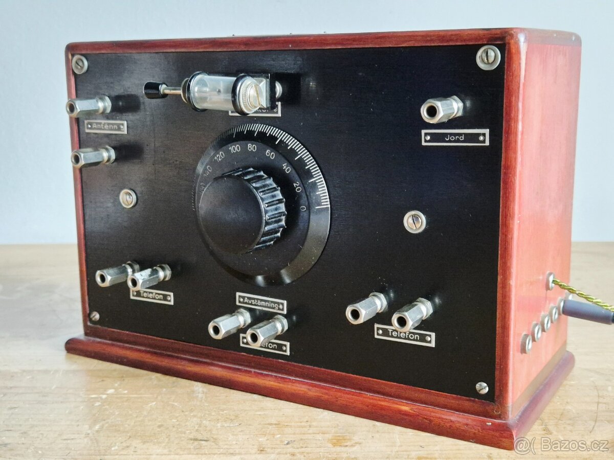 Starožitná rádio krystalka Telefunken TeCo, 1926