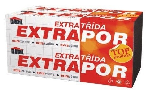 Šedý fasádní polystyren - Bachl EXTRAPOR 100 F tl. 150 mm