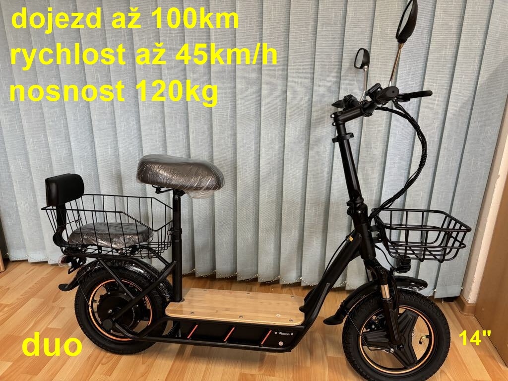Skládací elektrická koloběžka DUO 14“ kola (vylepšený model)