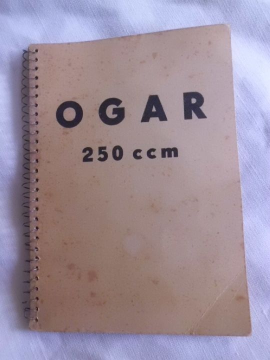 Originál Původní NÁVOD K OBSLUZE - OGAR 250 CCM - 1946