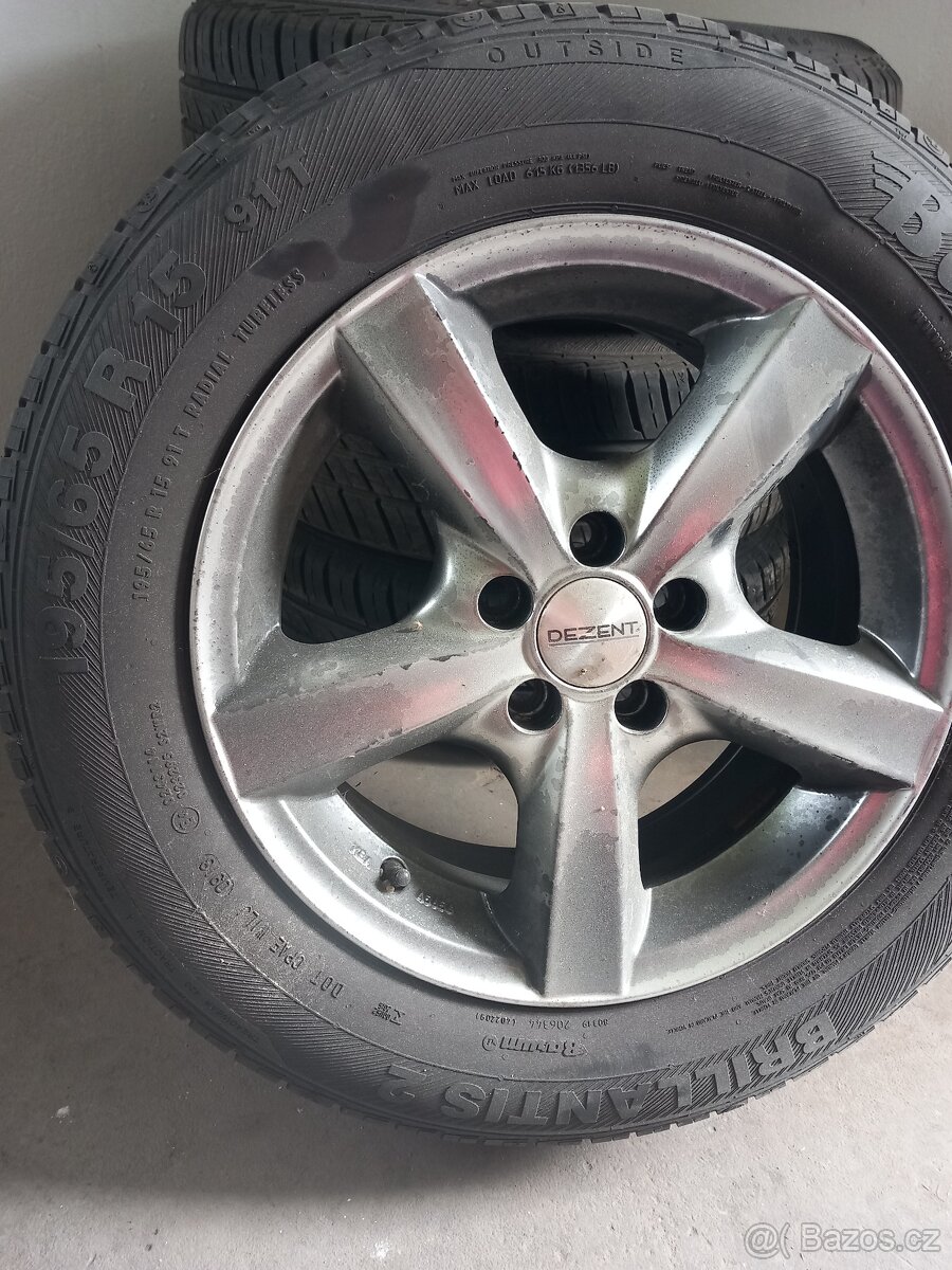 Prodám alu kola 5x100 r 15