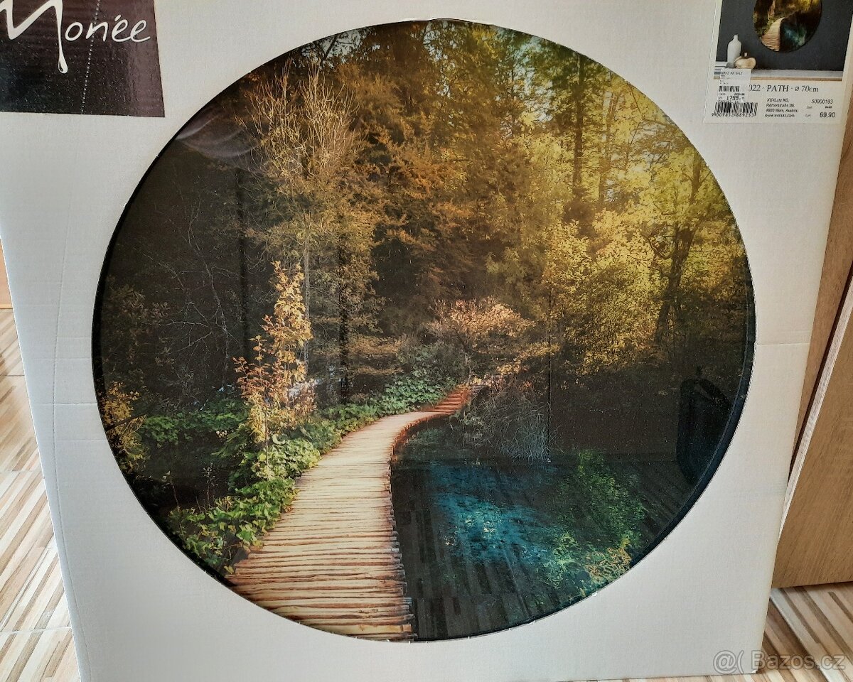 Obraz - skleněný, 70 cm, nový.