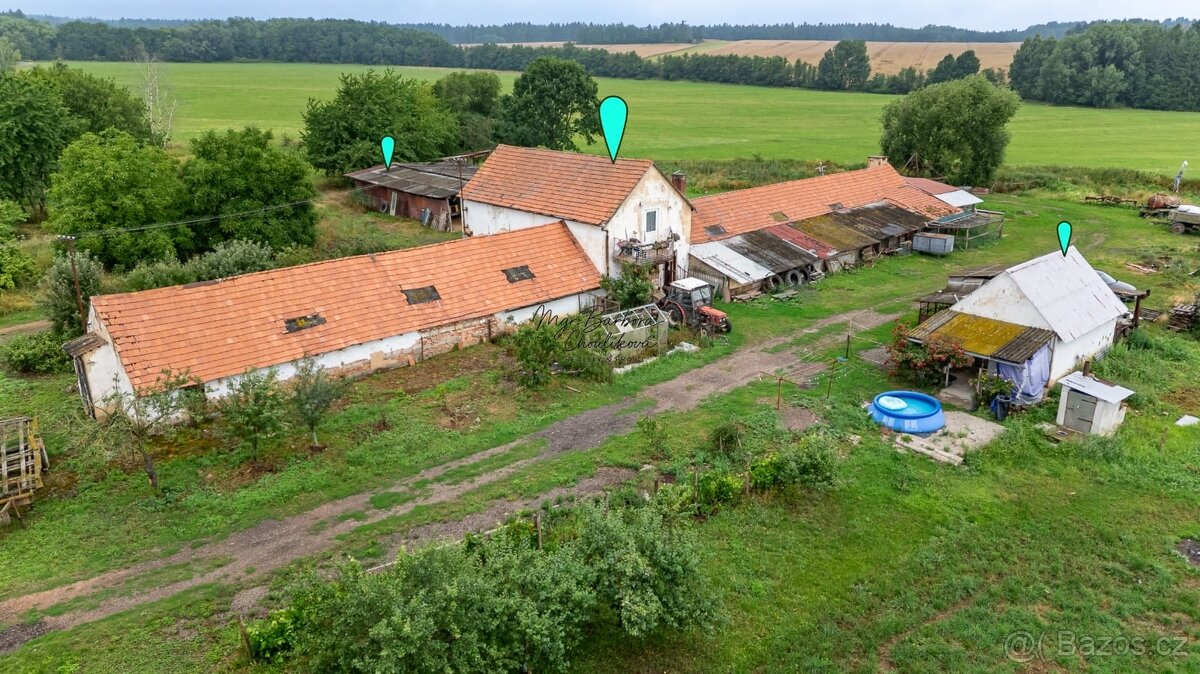 Prodej zemědělské stavby s bytovou jednotkou 3+kk v obci Úně