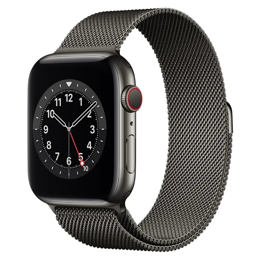 Apple Watch serie 6 44 mm cellulár - nerezové pouzdro