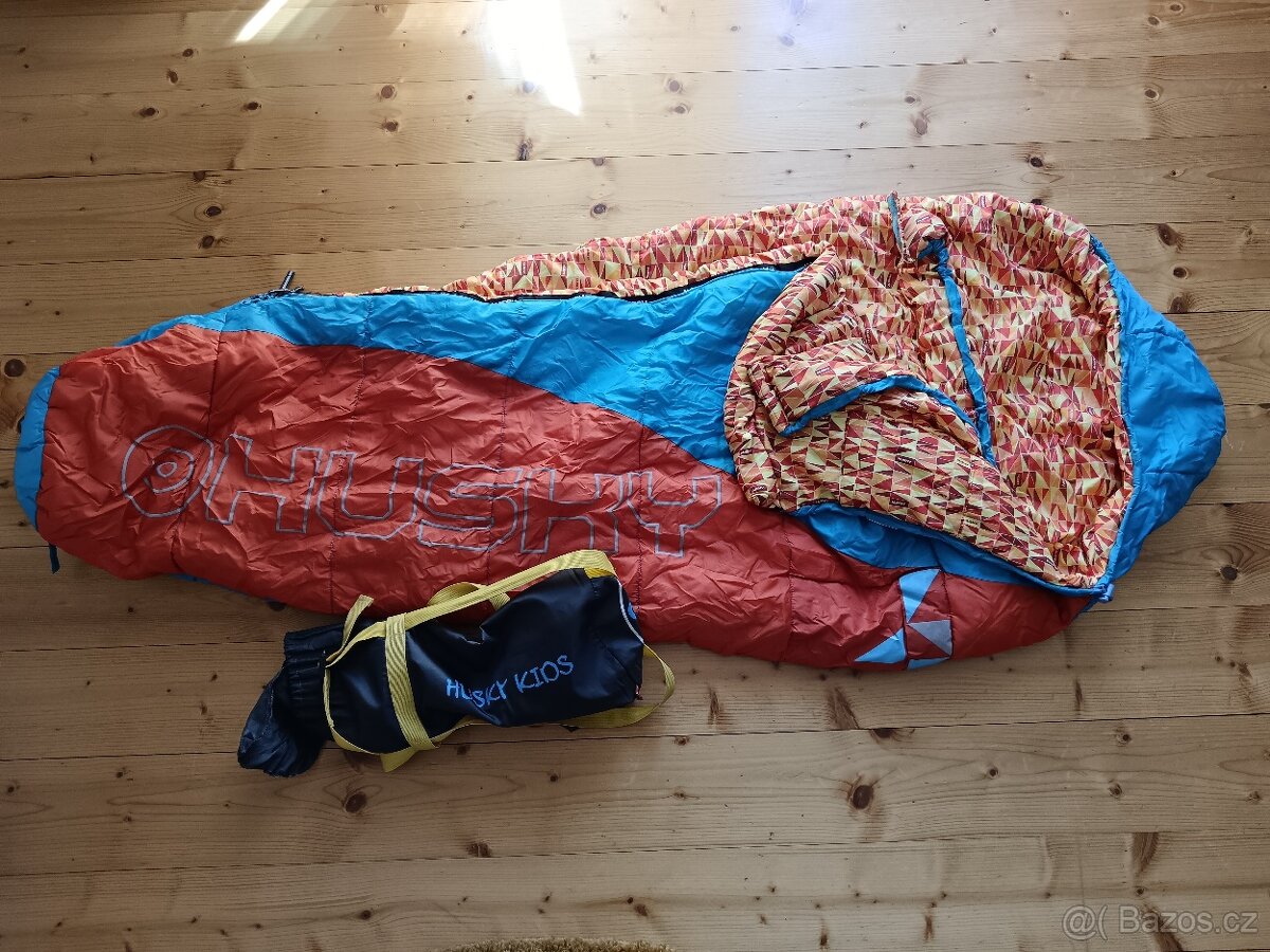 Dětský spacák HUSKY KIDS-merlot oranžový, spací pytel