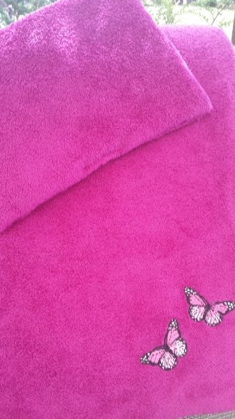 2-dílný teplý set do kočárku 79x67 cm oboustranná malina