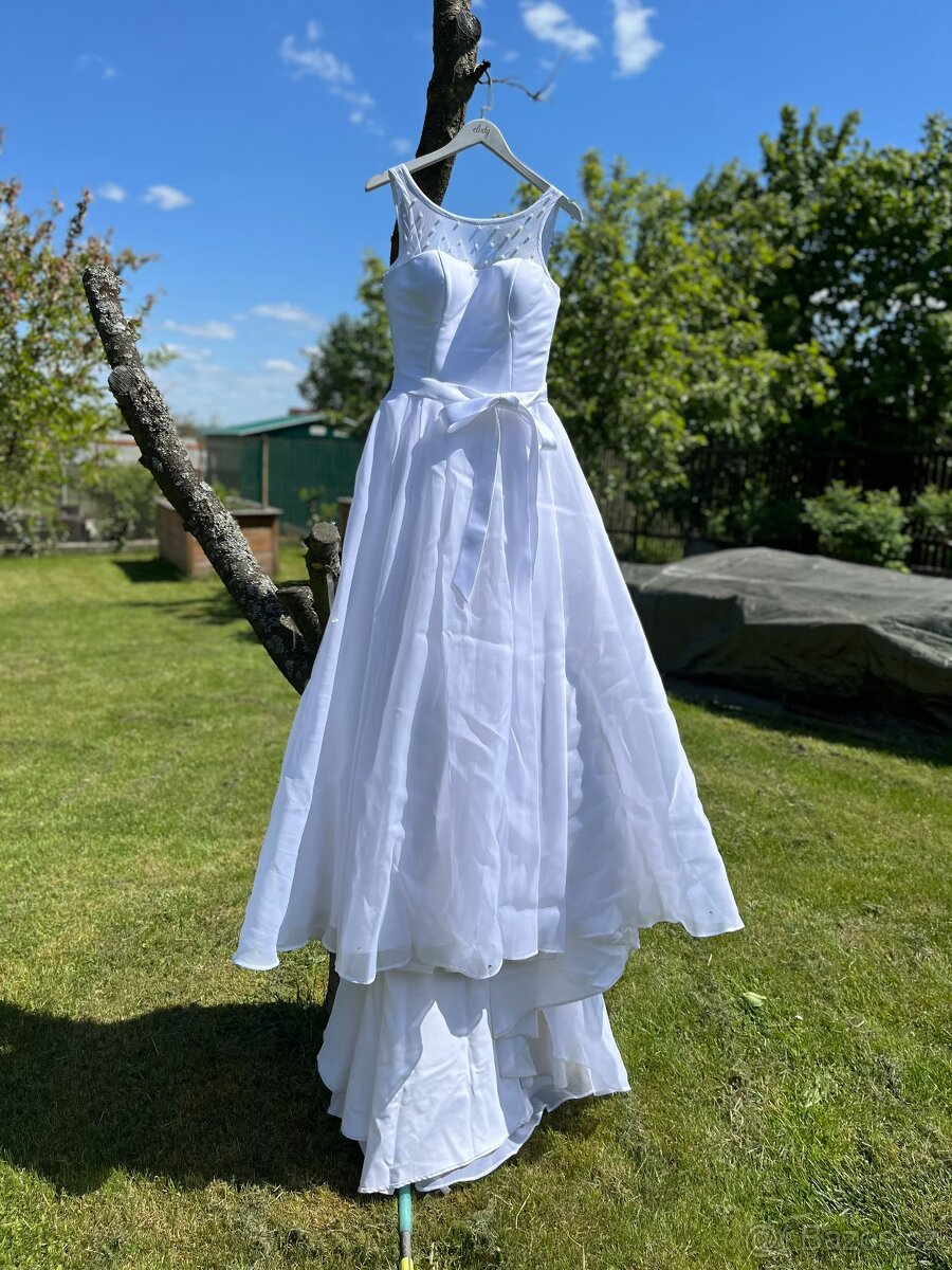 Svatební šaty Elody vel. S, spodnička,závoj,podvazek zdarma