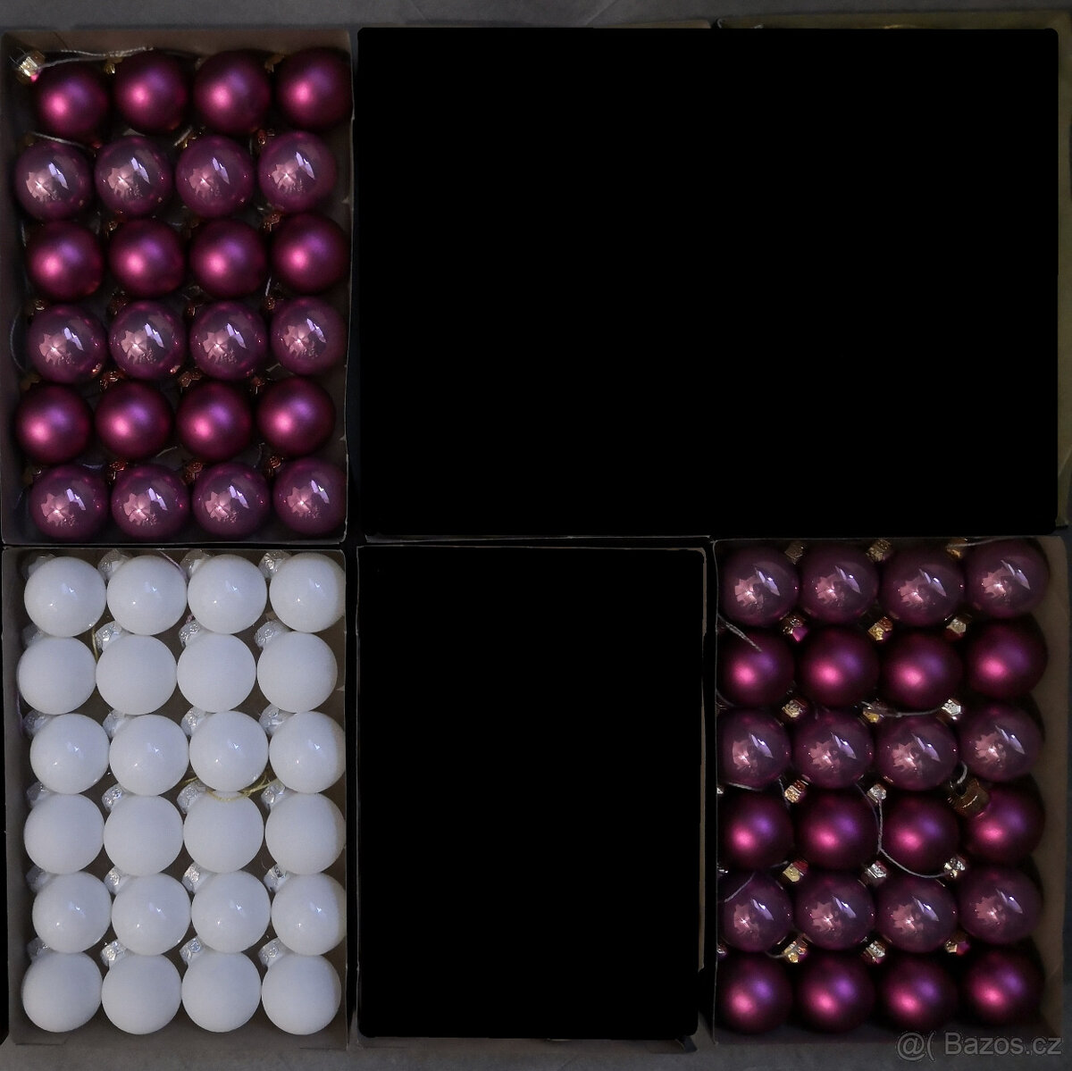 Vianočné ozdoby sklenene perleťové gule