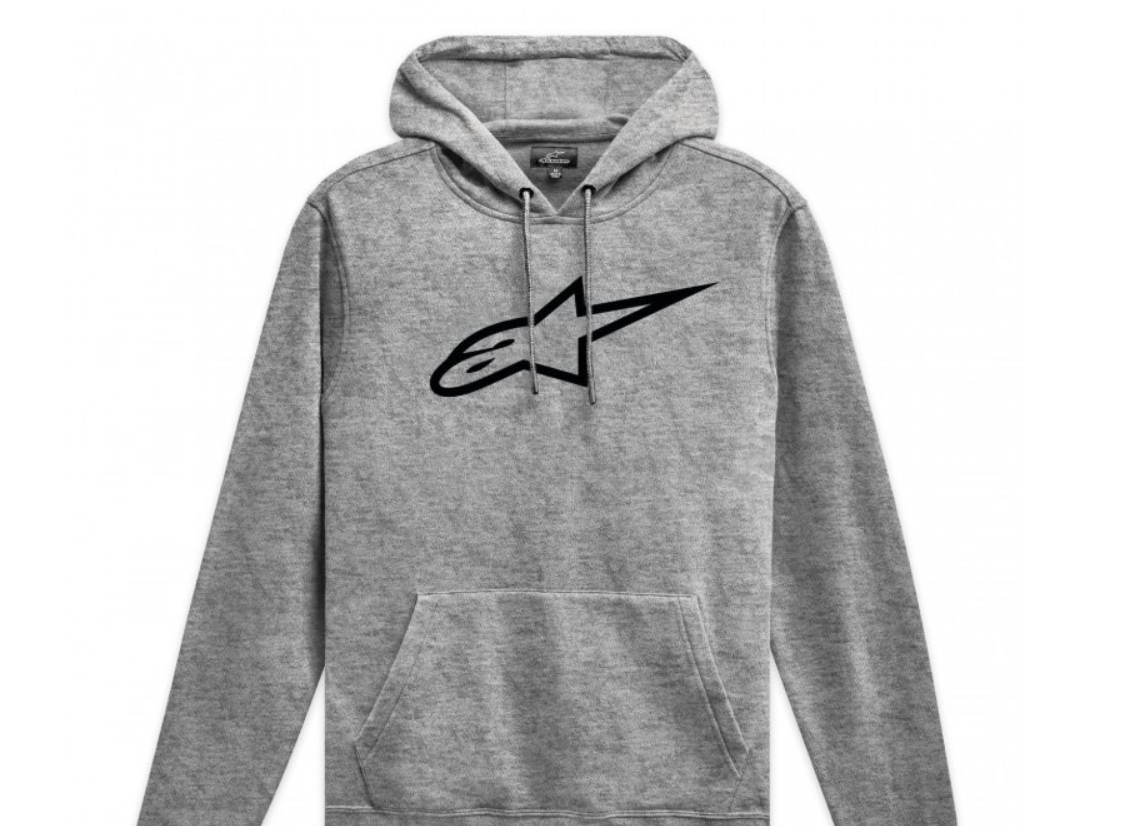 ALPINESTAR šedá mikina s kapucí