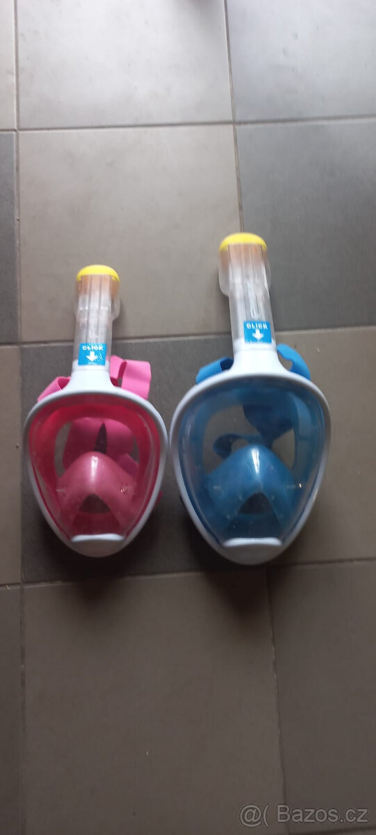 Plavecká vesta, šnorchlovací masky.