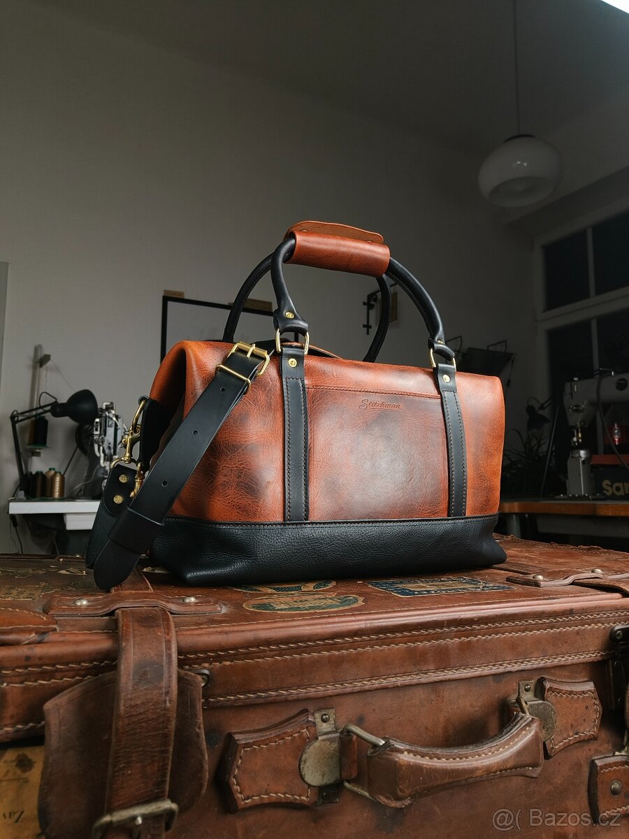 Kožená cestovní taška " duffle bag"