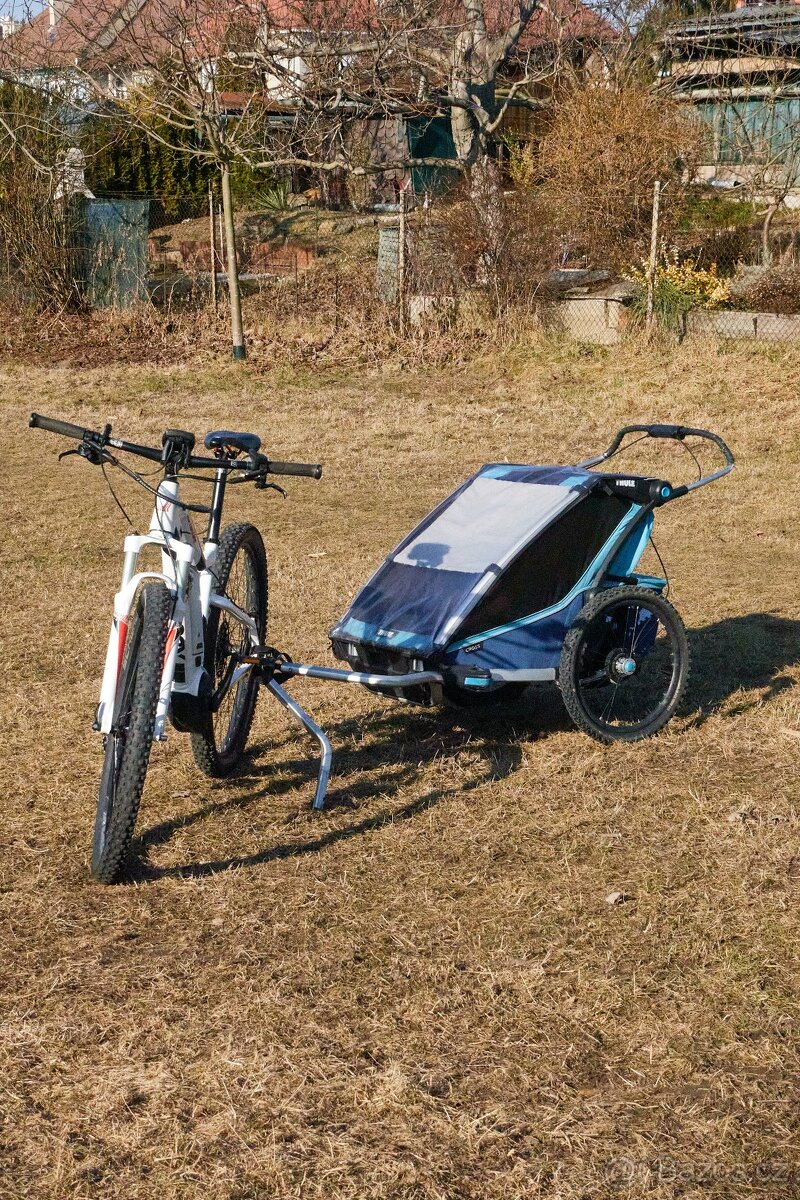 Elektro kolo Haibike Hardnine (Bosch), THULE Chariot Double
