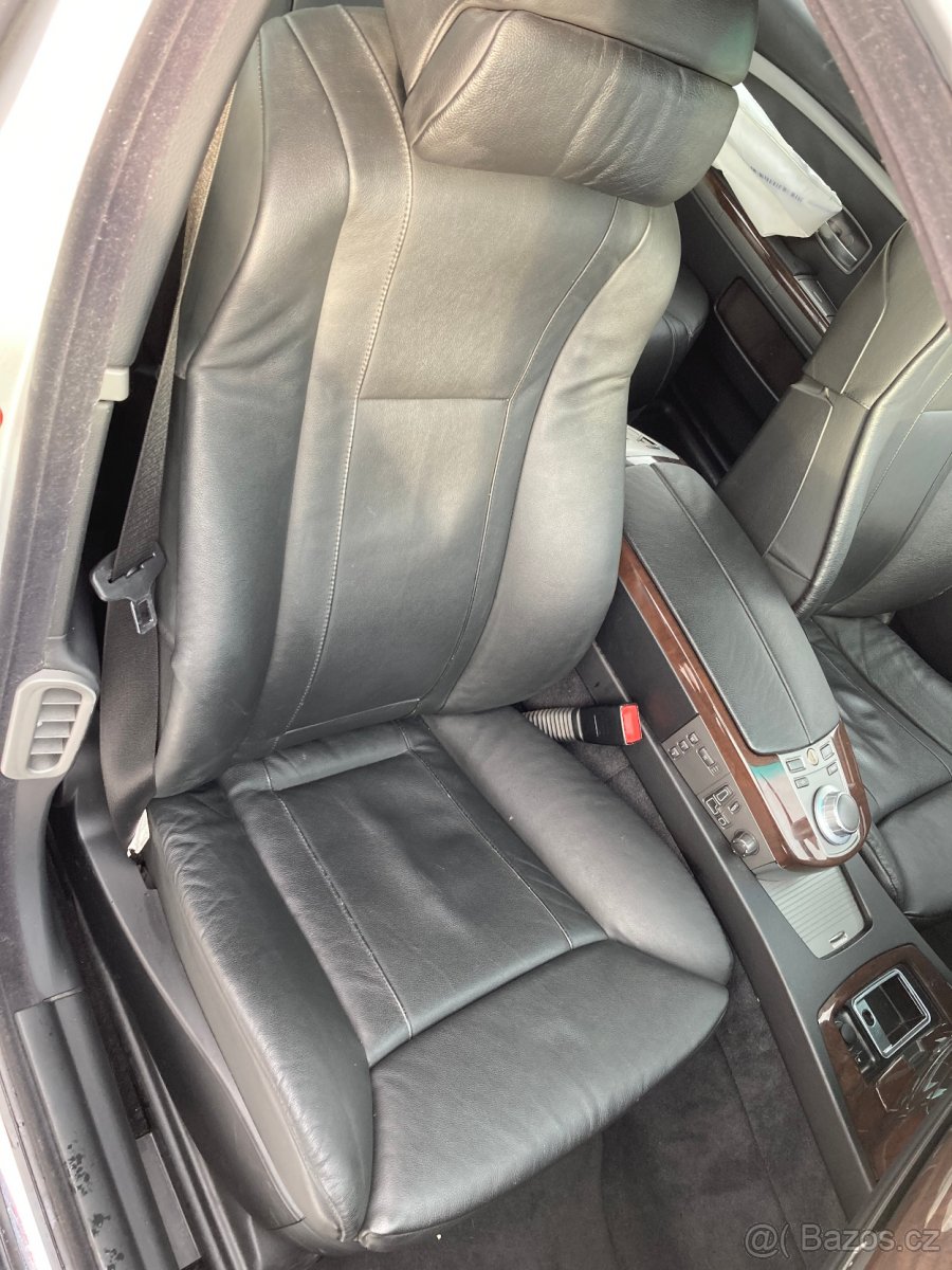 KOMFORTNÍ SEDAČKY BMW E65 VÝHŘEV KŮŽE ČERNÁ