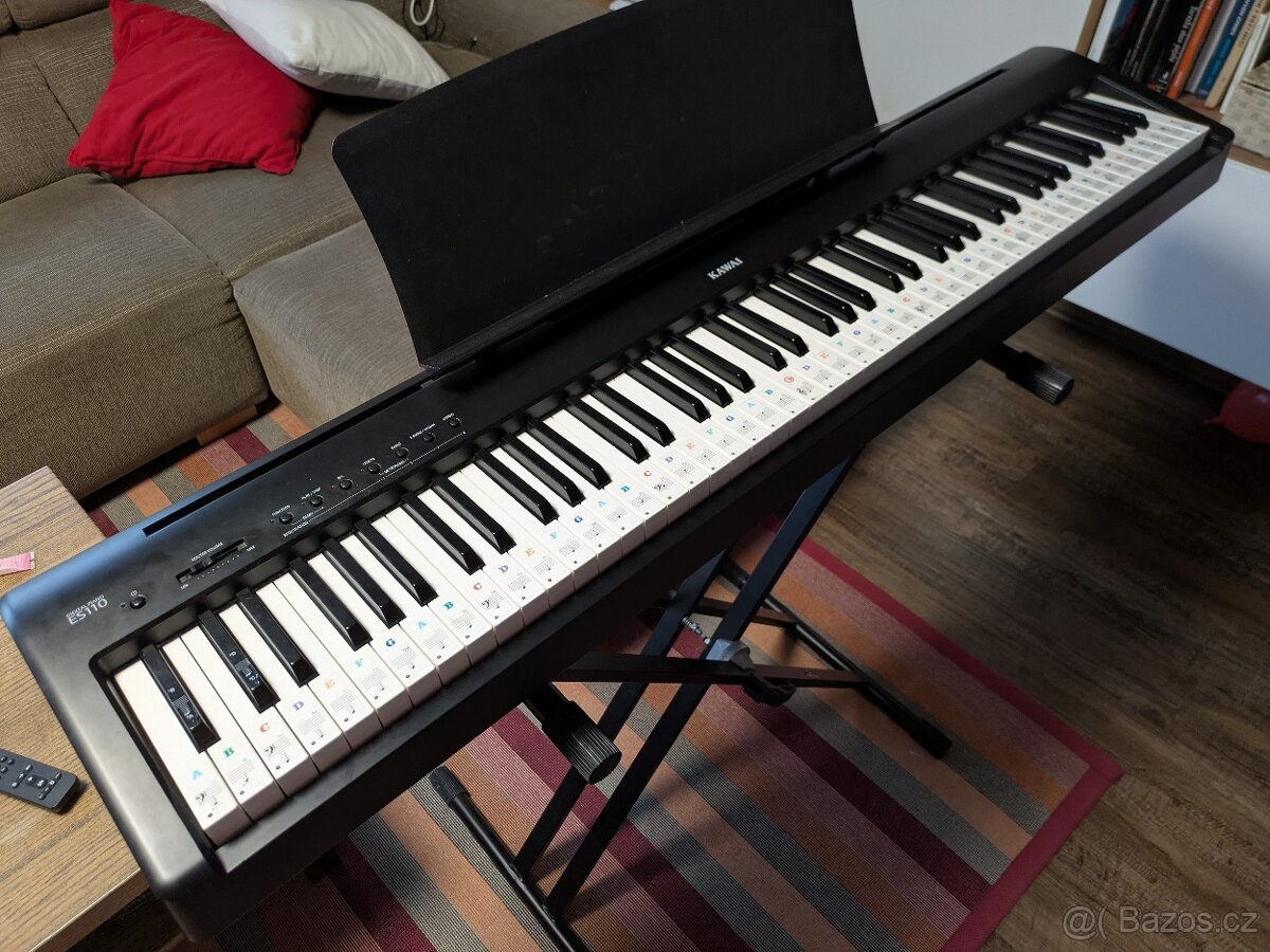 Kawai ES110B - digitální piano + obal + stojan + sustain