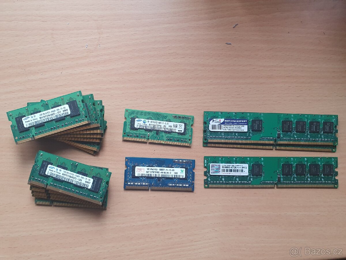 RAM DDR3, DDR2, DDR1
