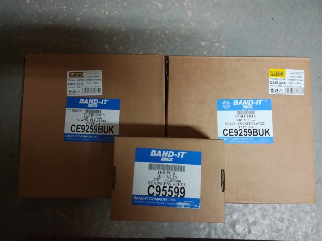 Upinací nerezové pásky ,upínací spony - Bandimex
