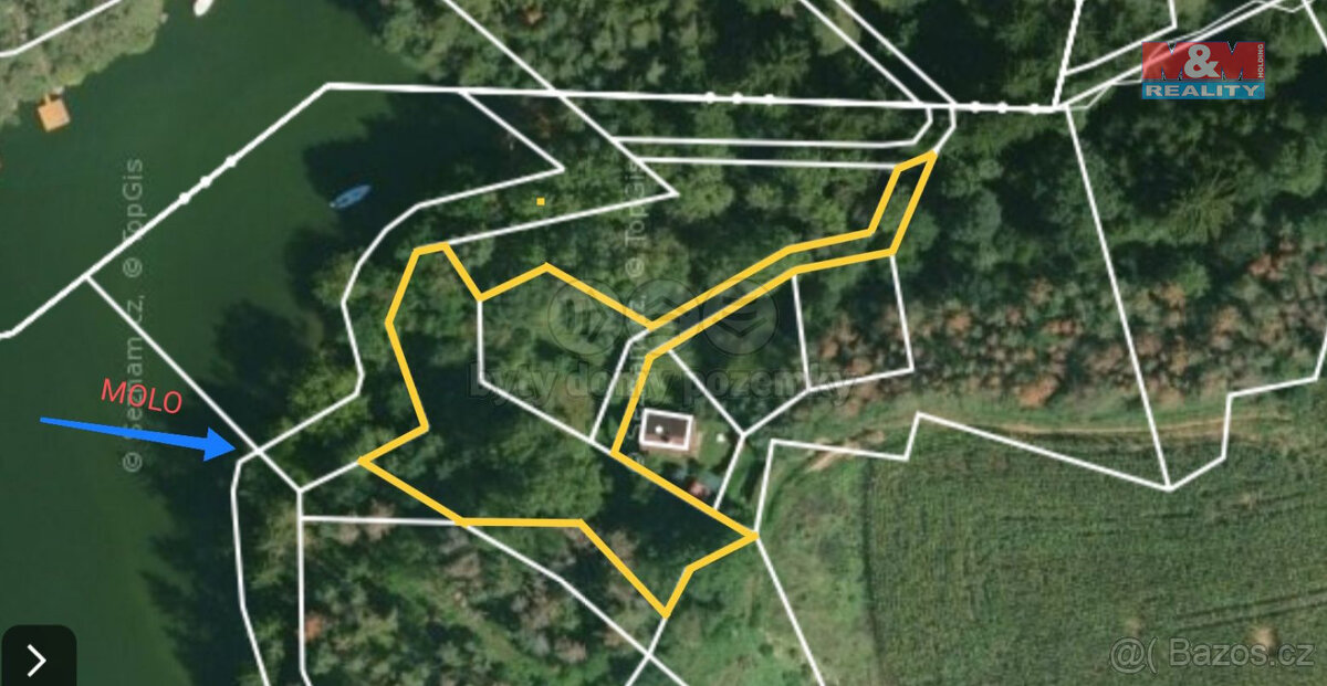 Prodej ostatní, molo, pozemek 1868 m², zátoka Rybárna, Slapy