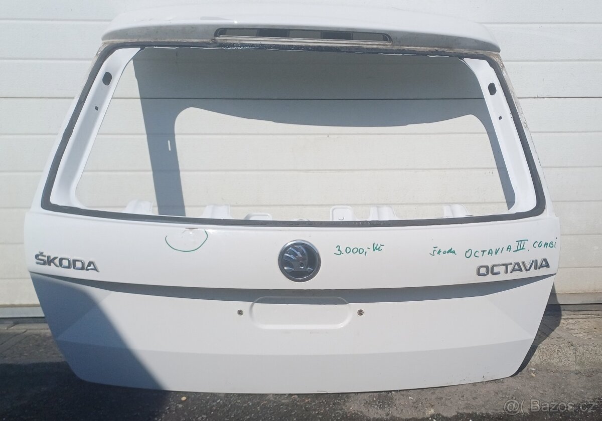 Zadní páté 5-té dveře Škoda Octavia III combi