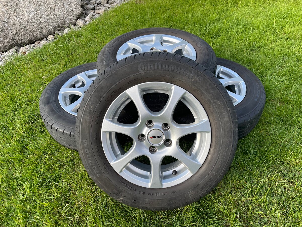 Prodám-Sadu Alu AUTEC 5x100mm, ET35, R14,175/70R14