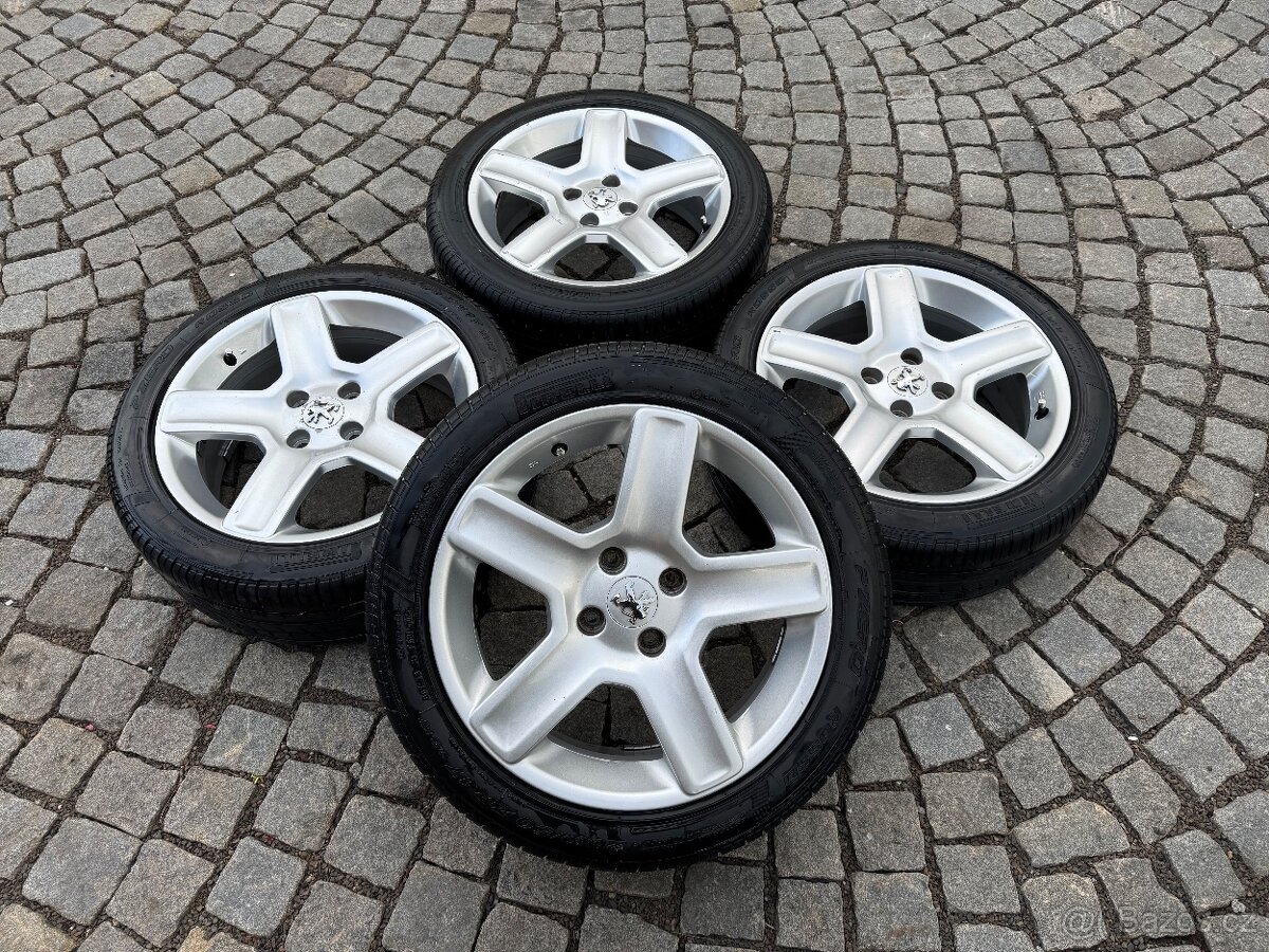 Alu Peugeot 4x108 r17 letni pneu 205/50 r17