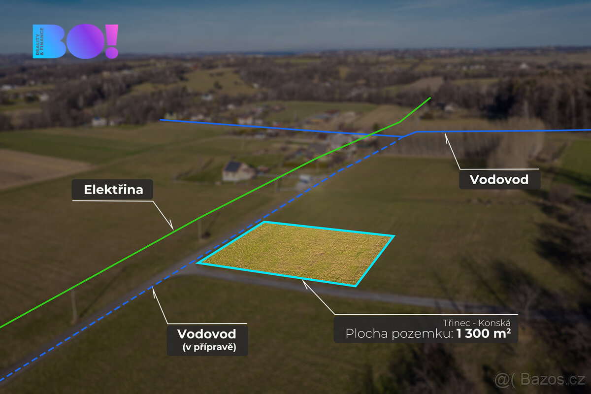 Prodej stavebního pozemku, 1 300 m², Třinec - Konská