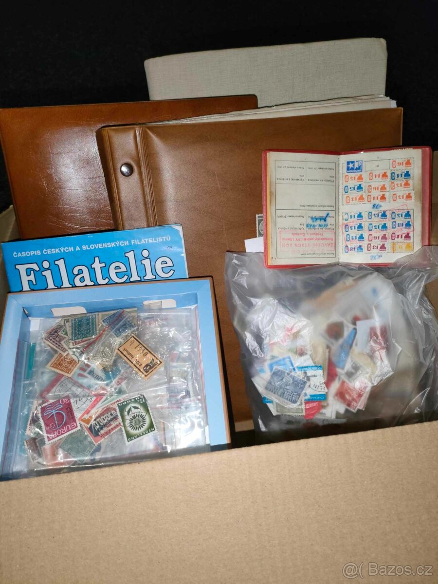 Krabice se známky, Album,katalog,scart,