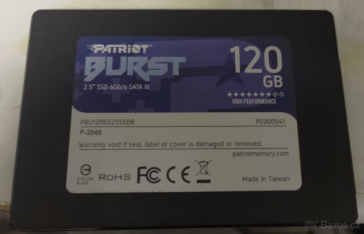Patriot Burst 120GB SSD / FAKTURA / ZÁRUKA