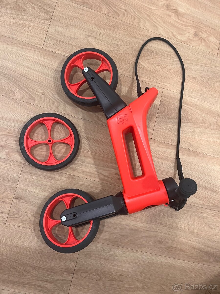 Odrážedlo Funny Wheels Rider SuperSport 2v1 červené