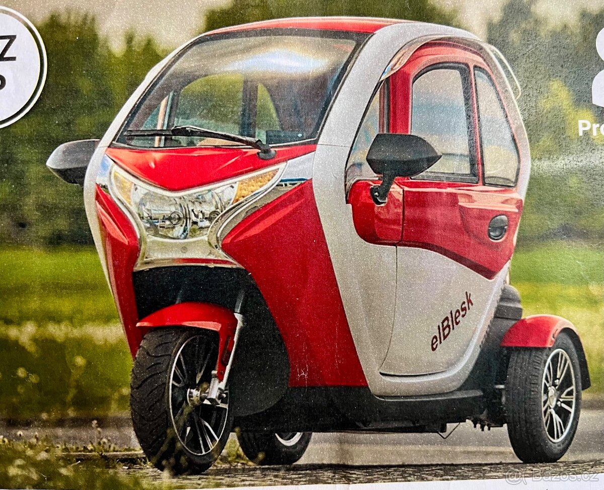 Elektrická Tříkolka ELBLESK Li-lon , Bez Řidičáku rok 4/2025