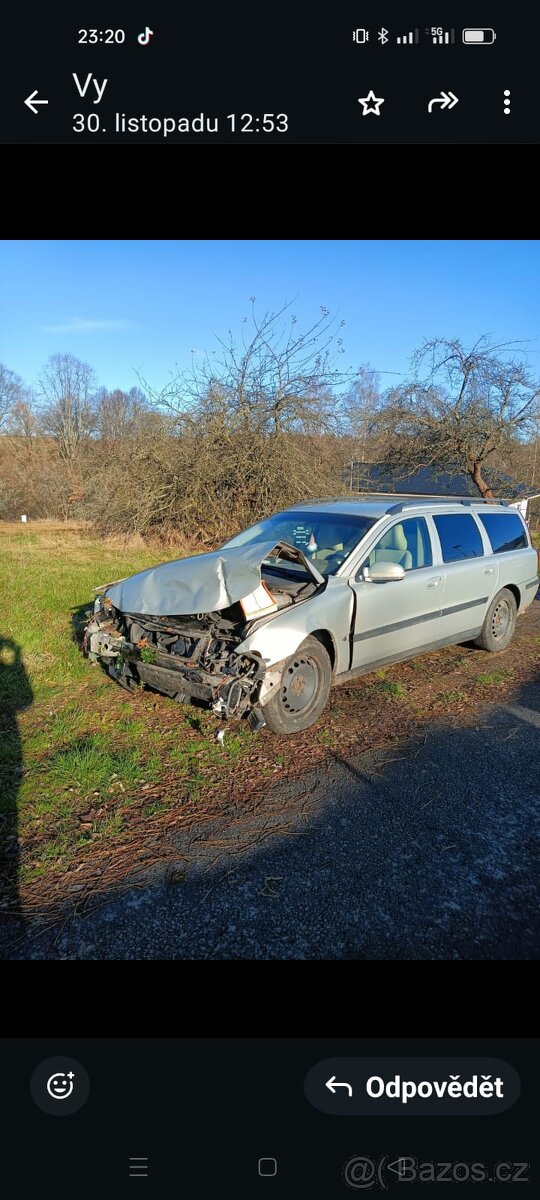 Prodám díly z vozu Volvo V70, 2.5 D5 120Kw, manuál