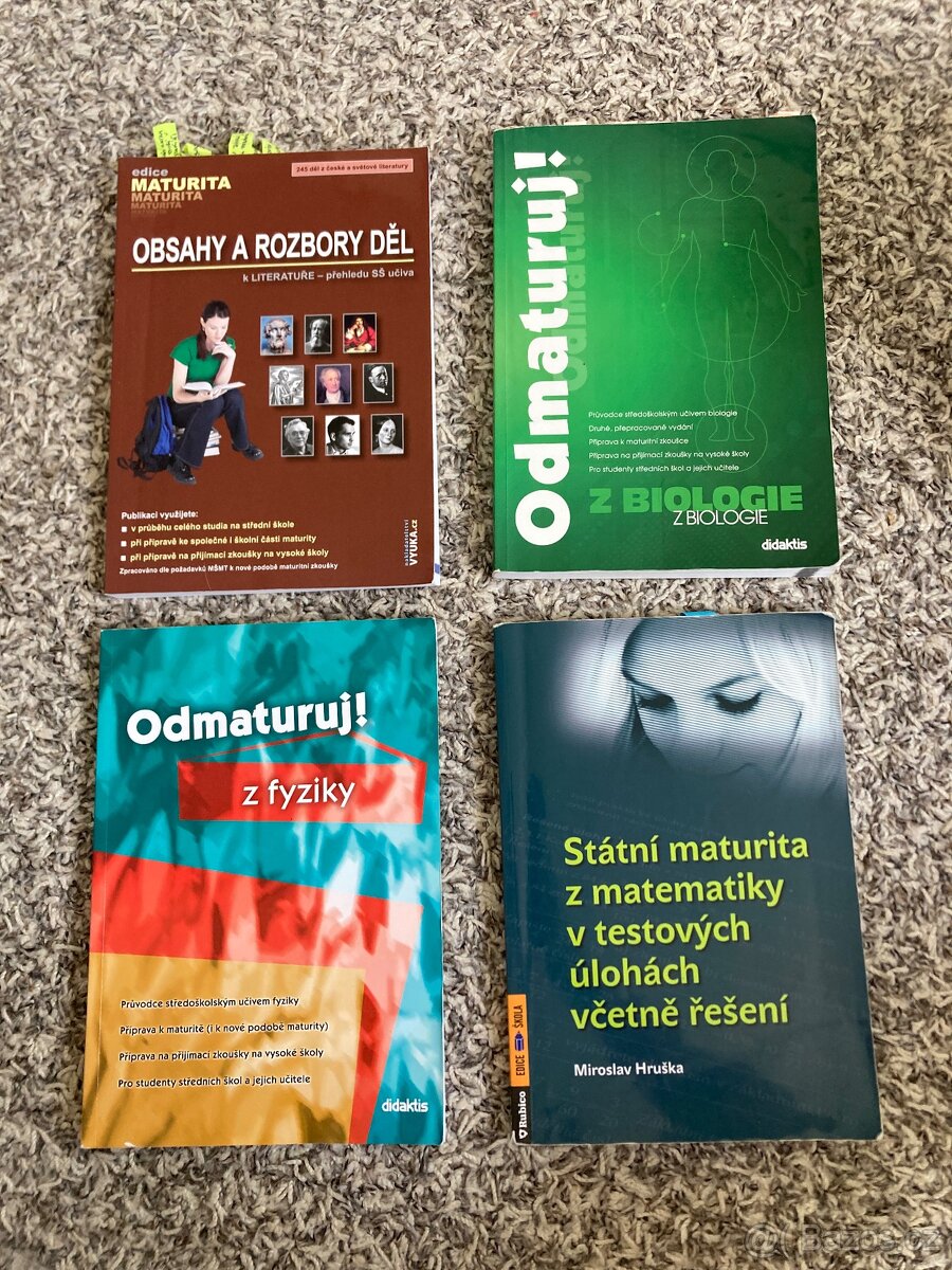 Učebnice k maturitě ČJ/BIO/MAT/FYZ