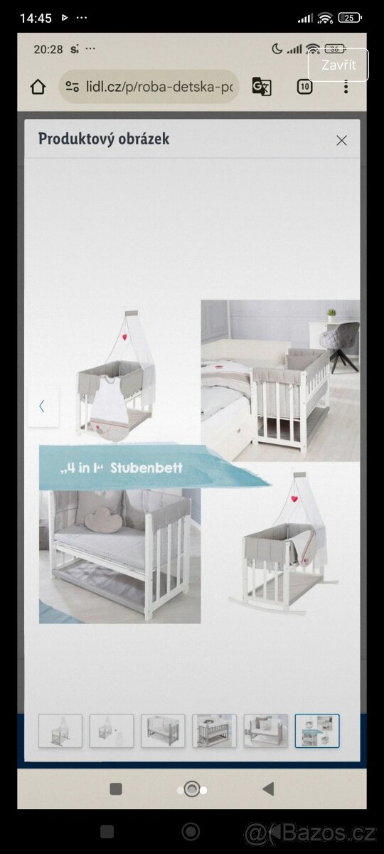 Dětská postýlka Roba 4 v 1