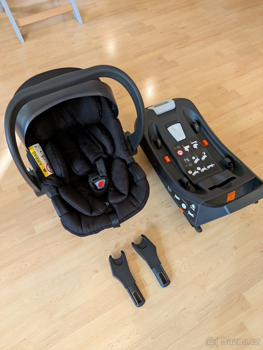 Autosedačka vajíčko Moon Pixel s bází Isofix a adaptéry