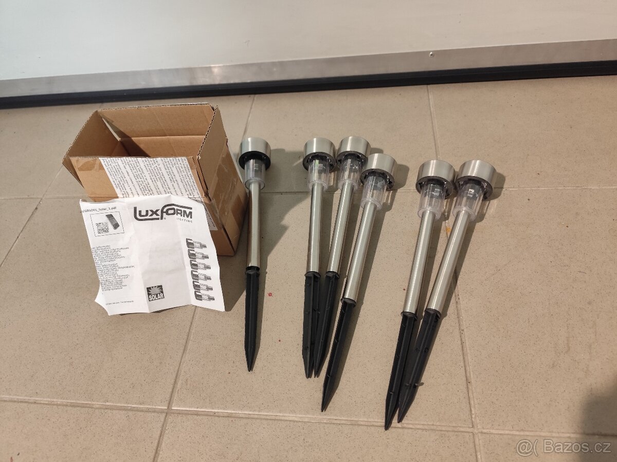 Solární světla lampičky na zahradu 6 ks.