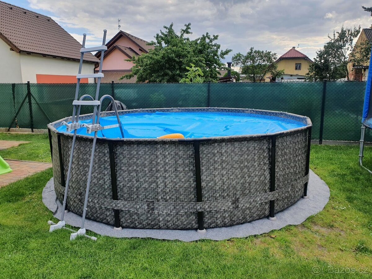 Bazén SWING FRAME Tmavý Ratan 4,27x1,07m