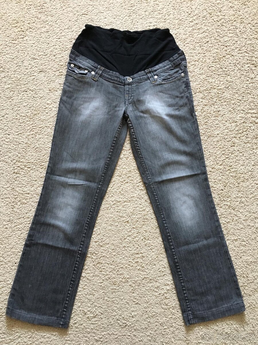 Těhotenské džíny černé - M