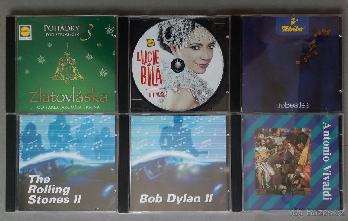 CD originál : Rolling Stones, Dylan, Lucie Bílá a jiné