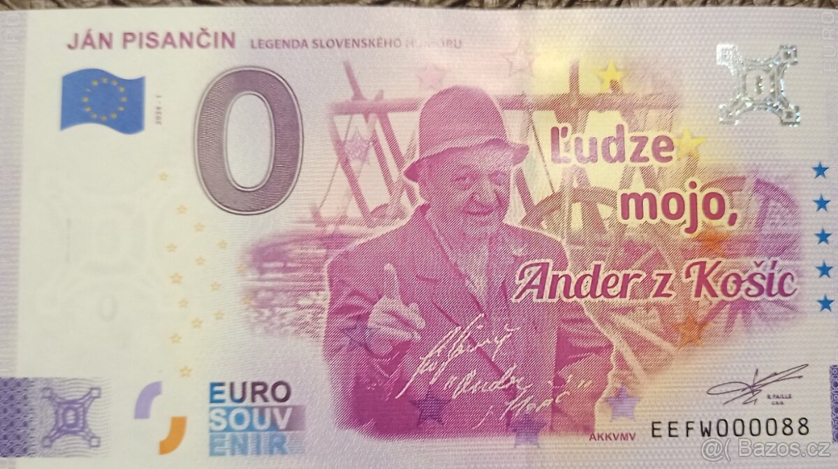 0 Euro Souvenir JÁN PISANČIN číslo 088